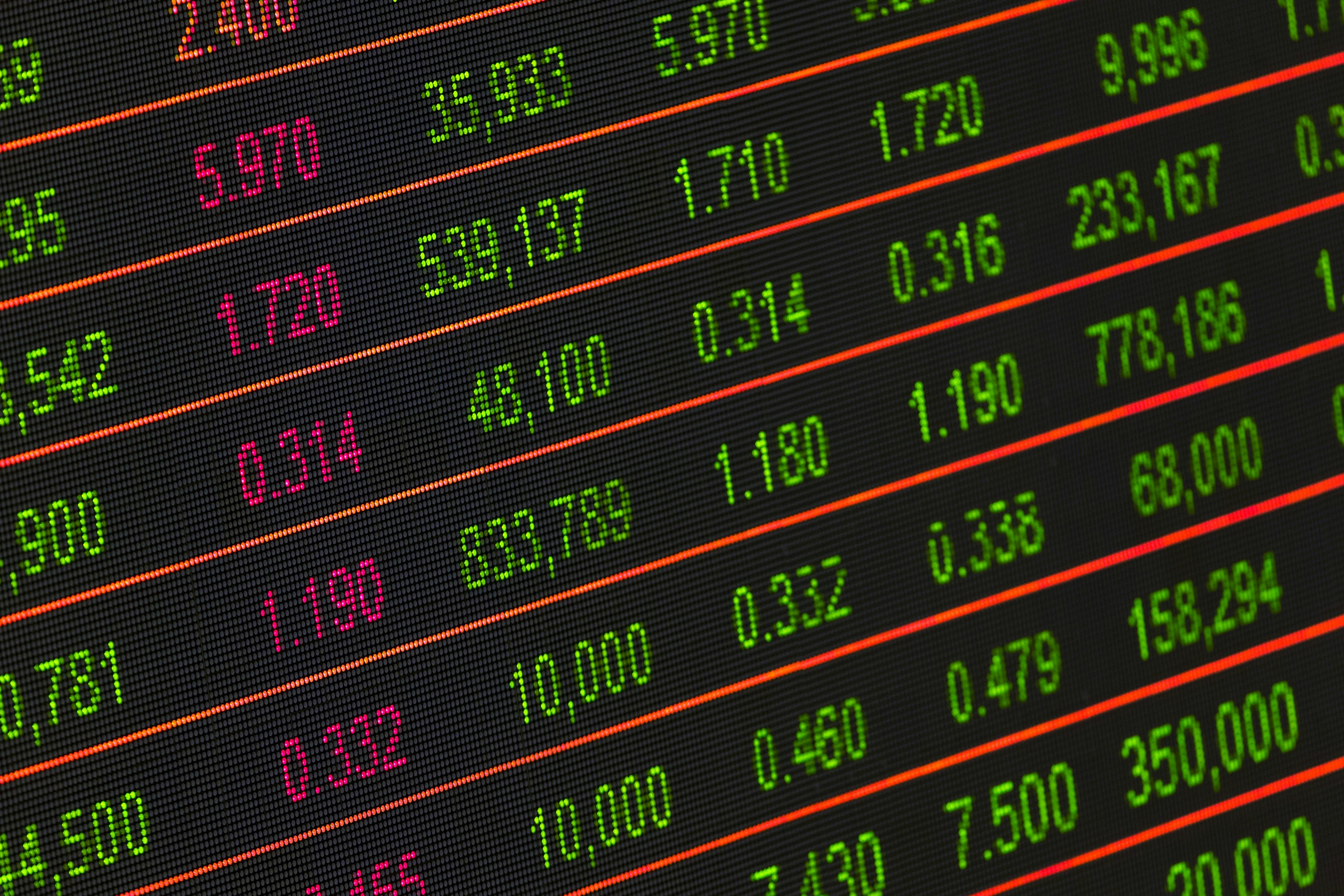 Electronic market price board